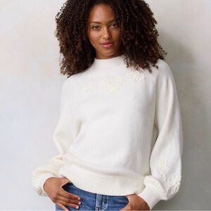 NWOT LC Lauren Conrad Winter White Cream Sweater